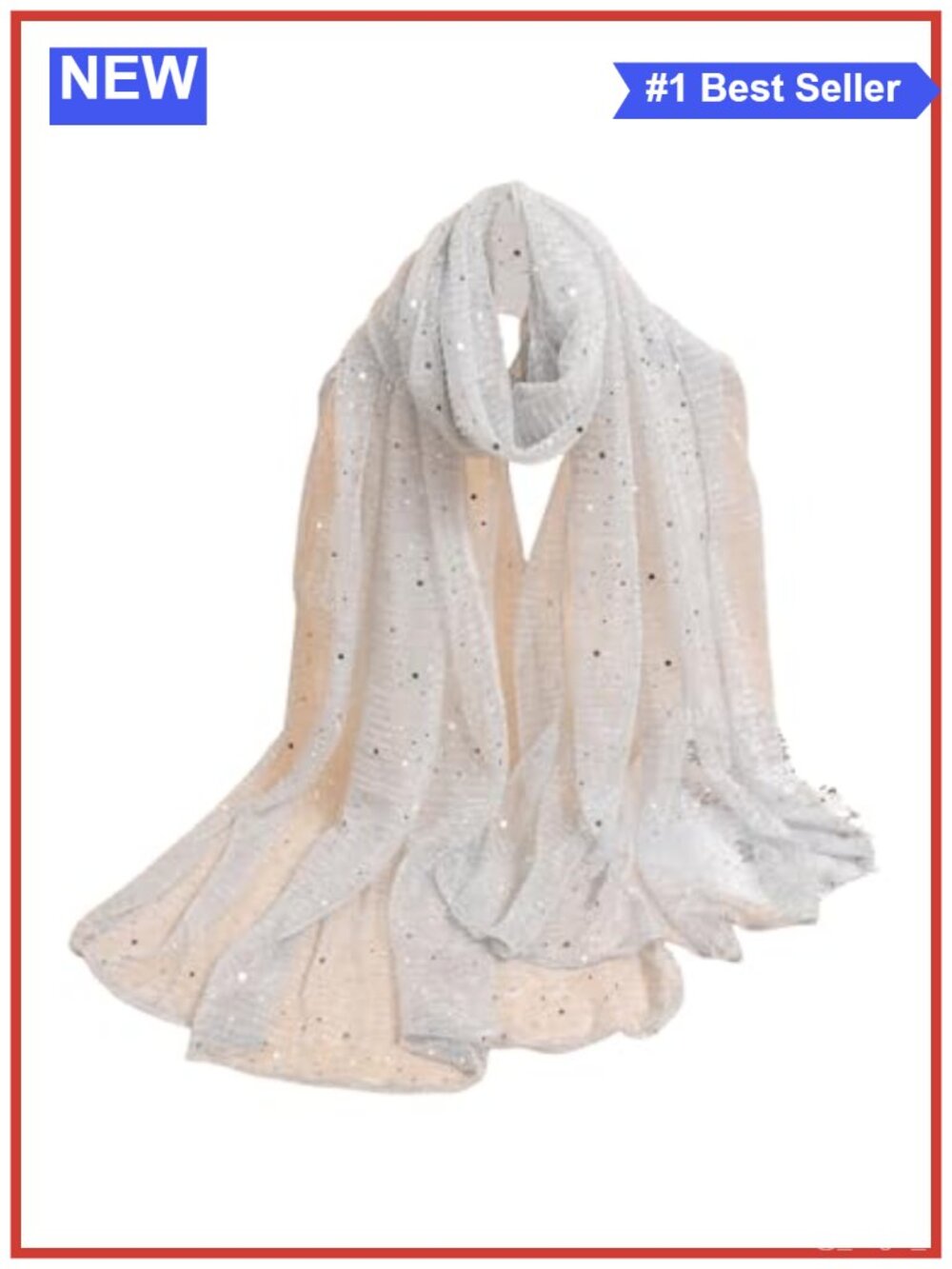 Sequin Bandana Square Scarf Silk Mesh Shawl Wrap Lightweight One Size